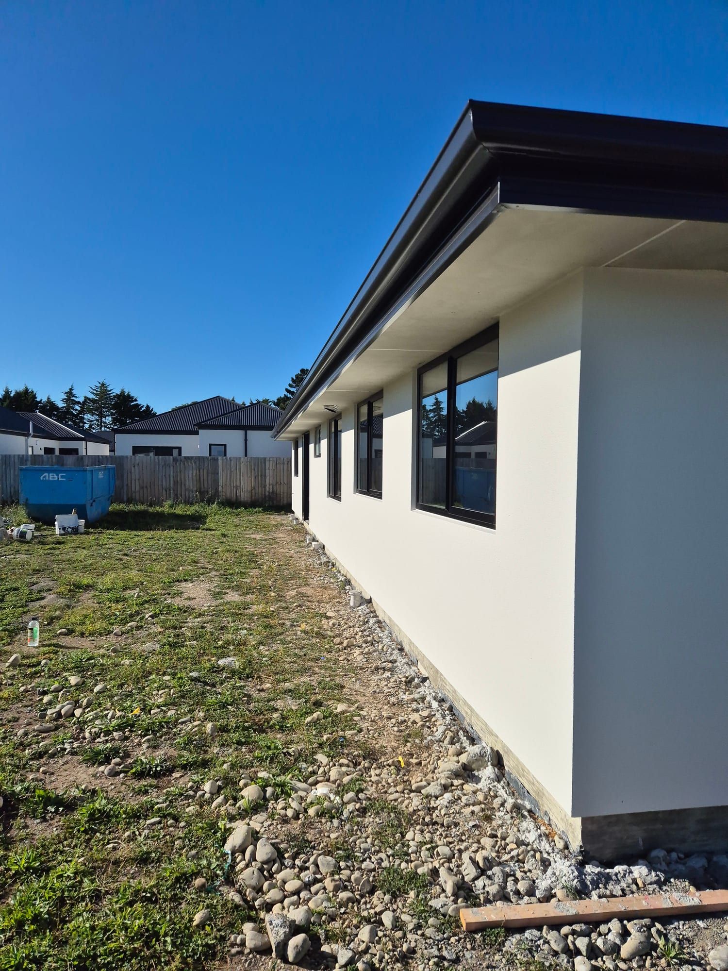Modern home repainted white
